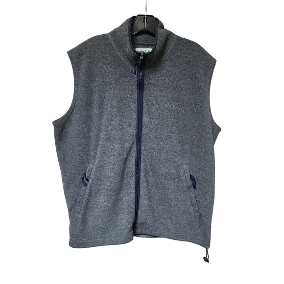 Ozark Trail Men's Front Zip Gray Vest with Black Trim Size Medium - Picture 1 of 10